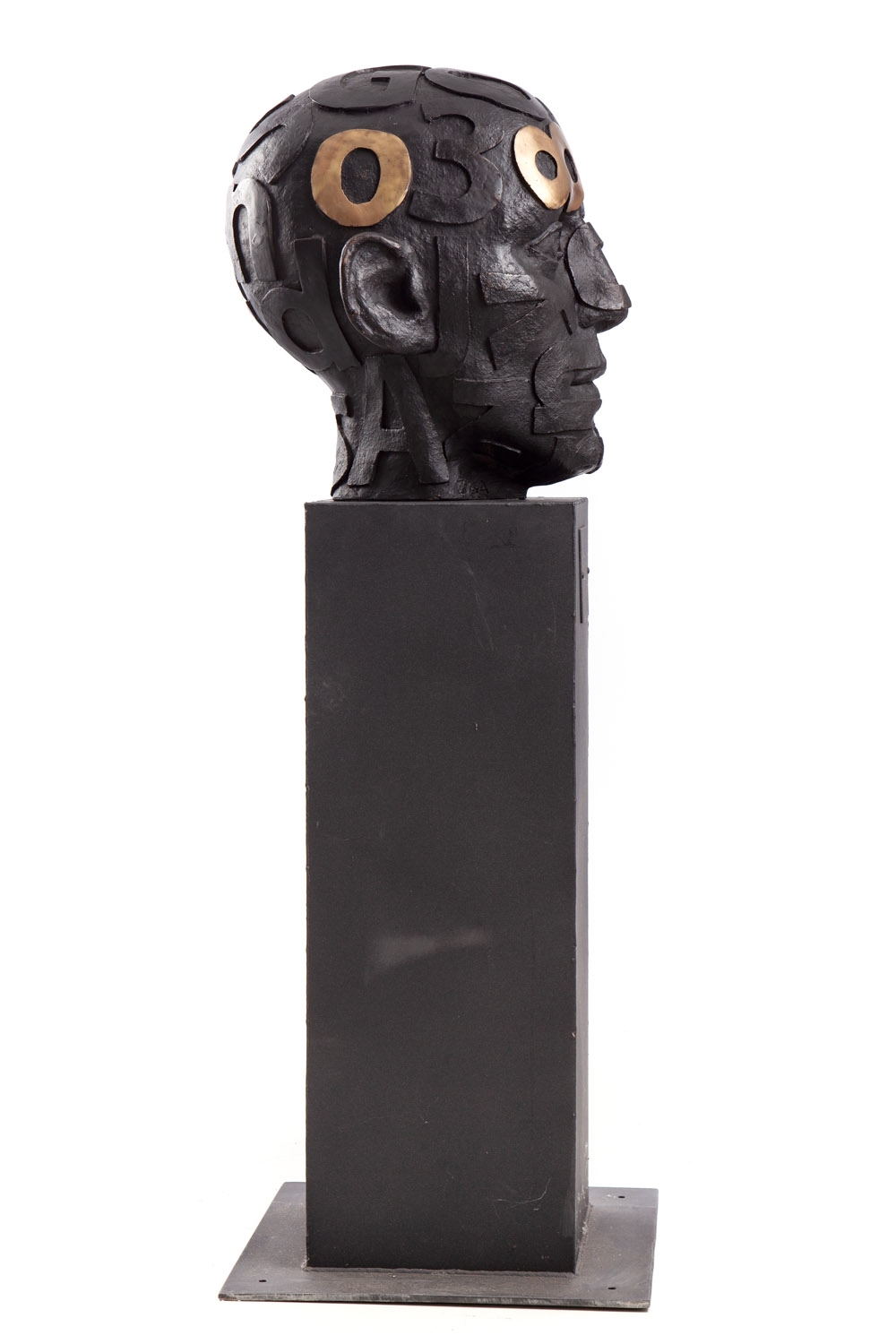 Artwork by Marek Zyga, Big Head, Made of bronze