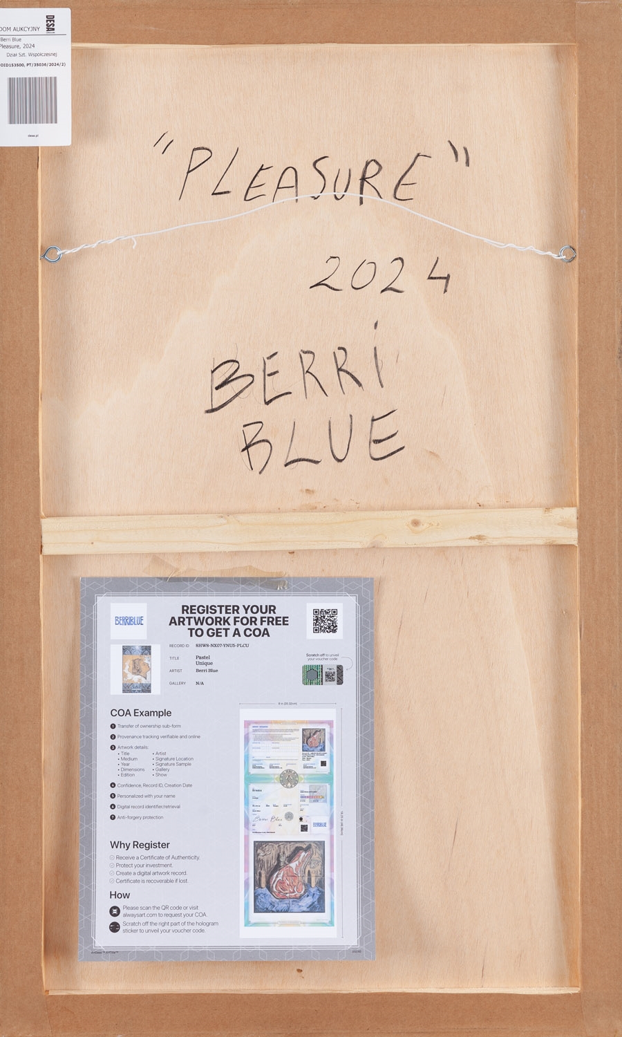 Artwork by Berriblue, Pleasure, Made of board, ceramic