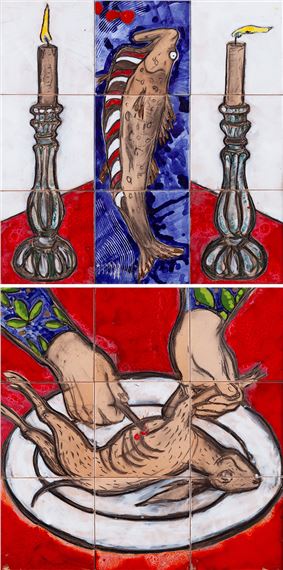 Diptych "Vigil" and "Feast by Berriblue, 2024
