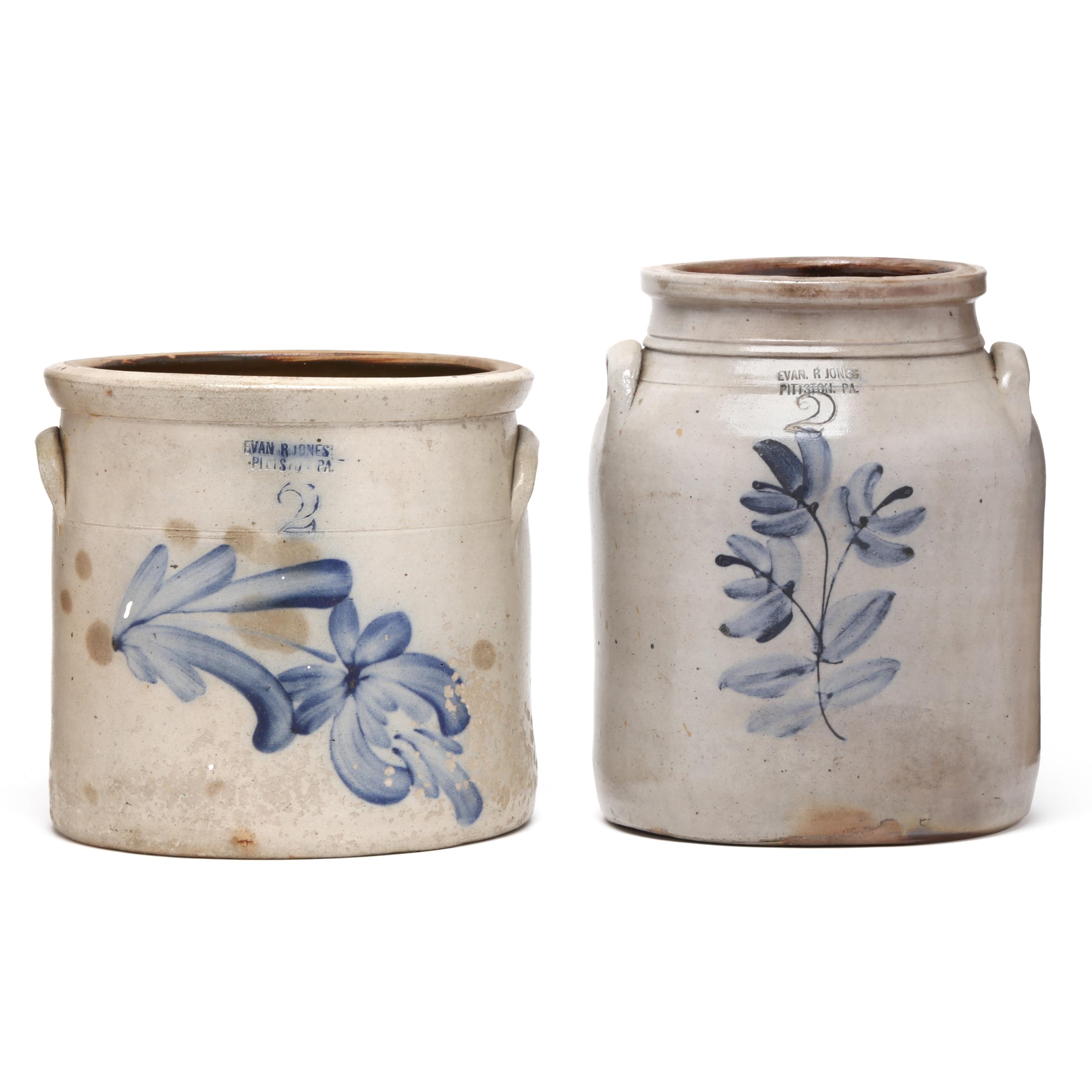 R. Jones | Two Antique Stoneware Pots | MutualArt
