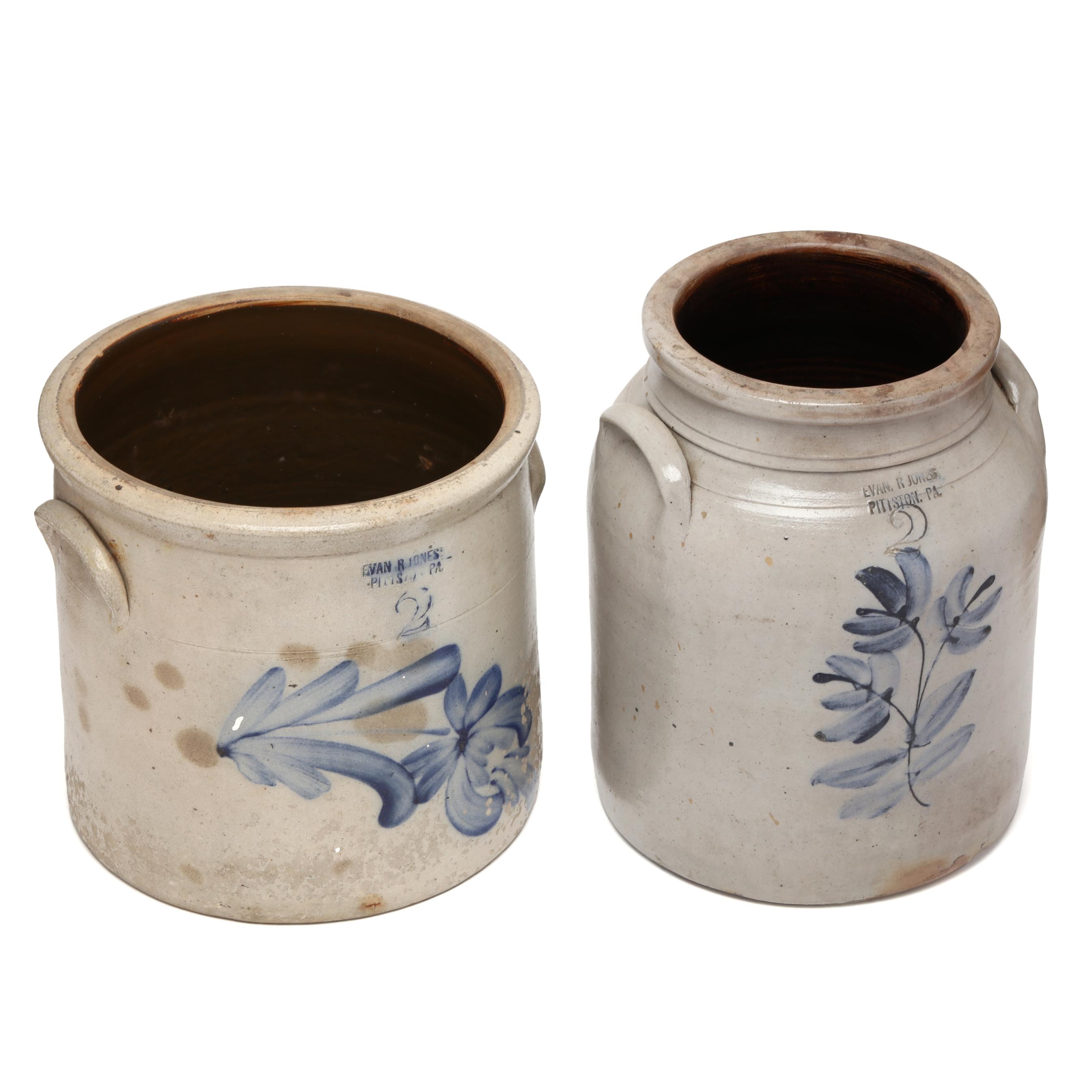 R. Jones | Two Antique Stoneware Pots | MutualArt