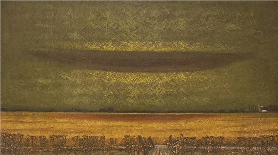 "Nocturno verde sobre el tigral". by Esteban Semino