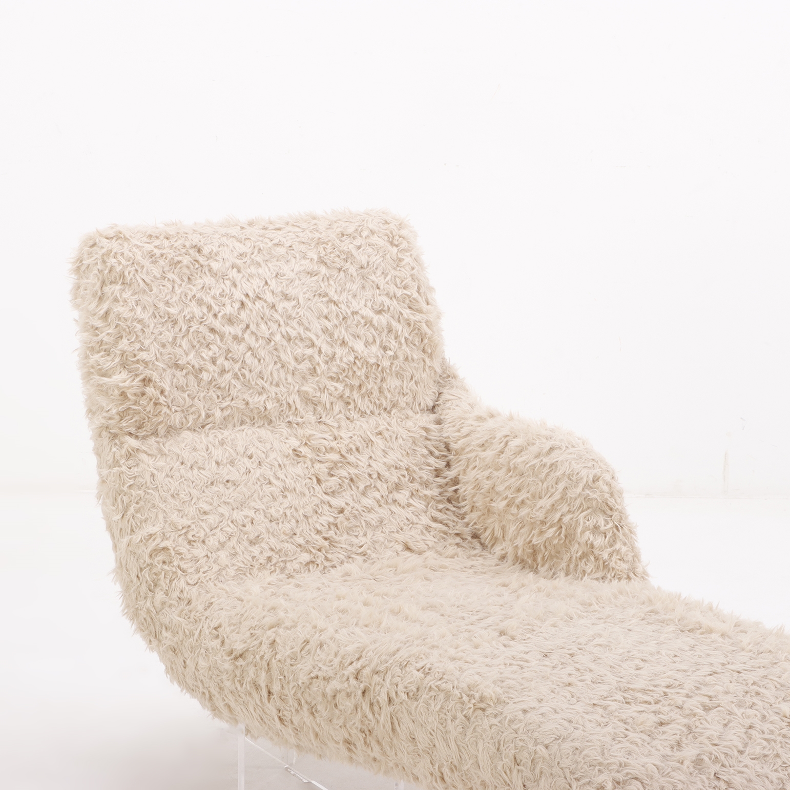 Vladimir Kagan | Faux sheep skin chaise | MutualArt