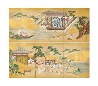 Chinese Children Practicing the Four Accomplishments - Saida Shigemasu