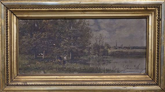 "Lavandières au bord de la rivière" by Gerard Buysen