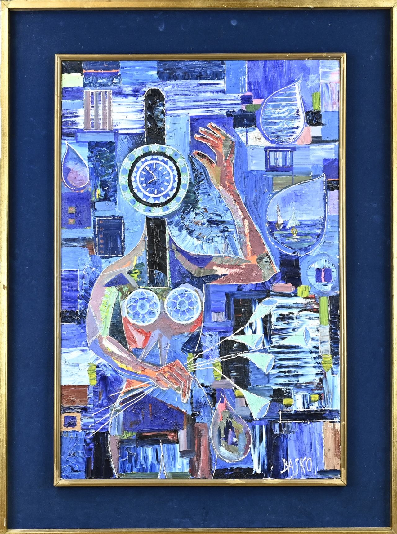 Artwork by Maurice Basko, Figuratief met abstracte voorstelling. Olieverf op linnen., Made of olieverf op linnen