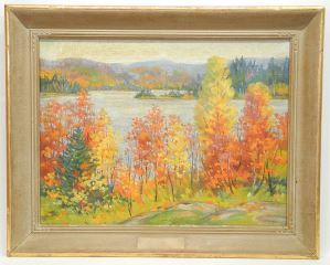 Autumn at Clam Lake - Orval Clinton Madden