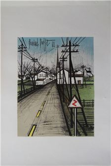 Bernard Buffet、リトグラフ　The road, 1962 Bernard Buffet The Road (Signed Print) 1962 | MyArtBroker