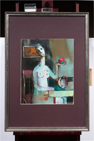 Seated Nude with Apple - Matevos Sargsyan