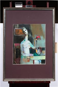 Seated Nude with Apple - Matevos Sargsyan