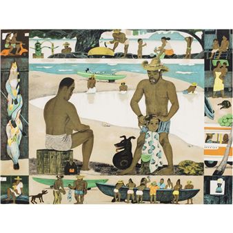 Untitled (Island Scene with Figures) - Yves de Saint-Front