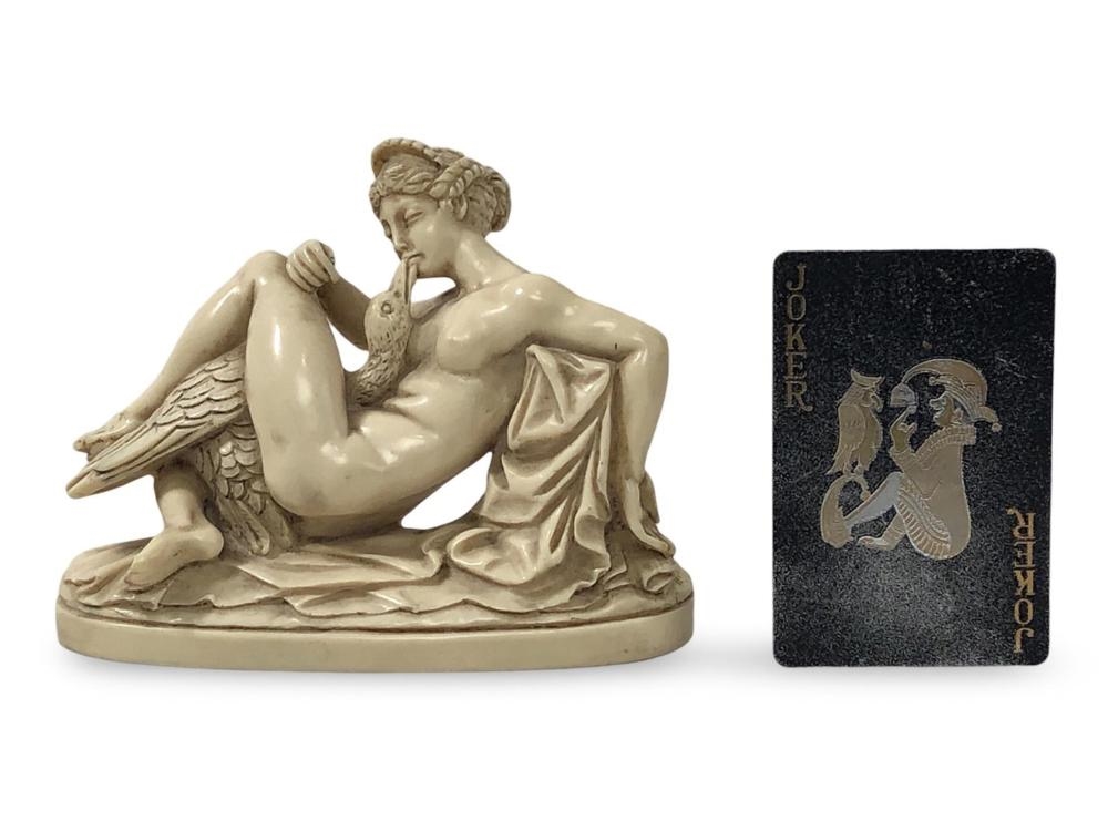 Artwork by Gino Ruggeri, Leda and the Swan, Made of Sculpture