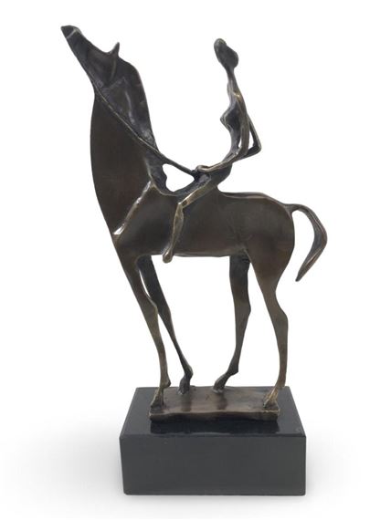 Salvador Dalí | Salvador Dali Lady On Horse Bronze Sculpture | MutualArt