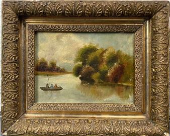 Oil on Canvas Landscape Painting - A. Aug