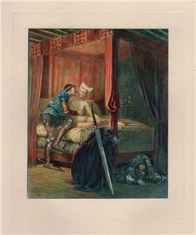 Edmond MALASSIS Risque Engraving The Knights Fantasy Limited FRAMED - Edmond Malassis