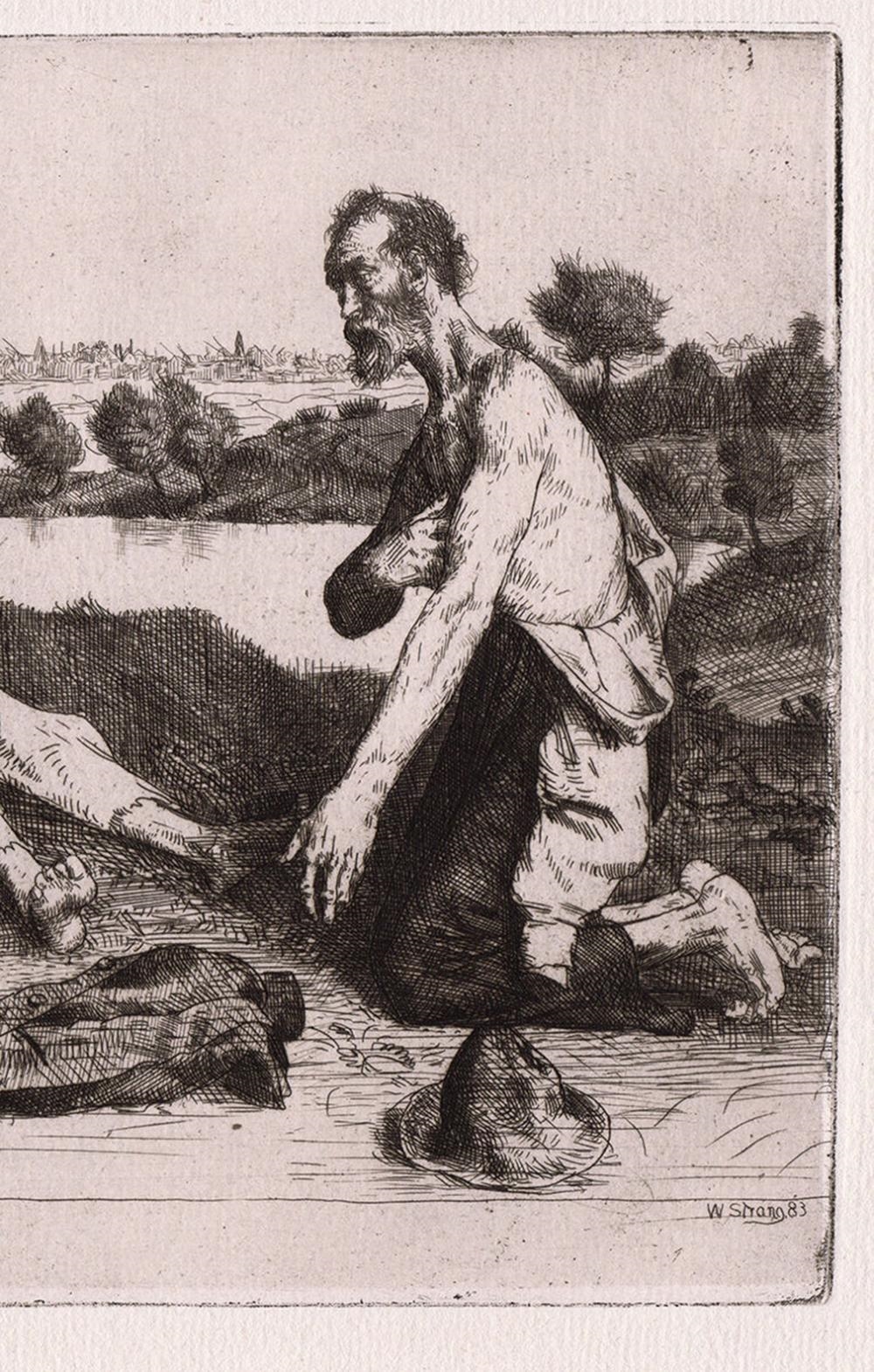 William Strang | William Strang Mealtime 1884 Etching | MutualArt