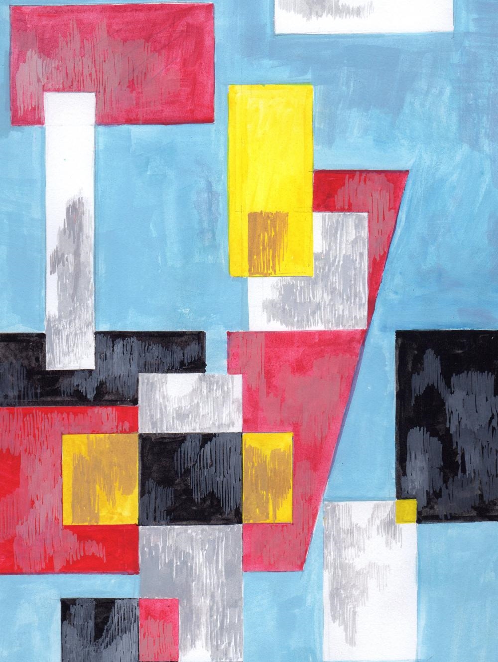 Josef Johann Mathis | Mathis Original Gouache Variations Framed Swiss ...