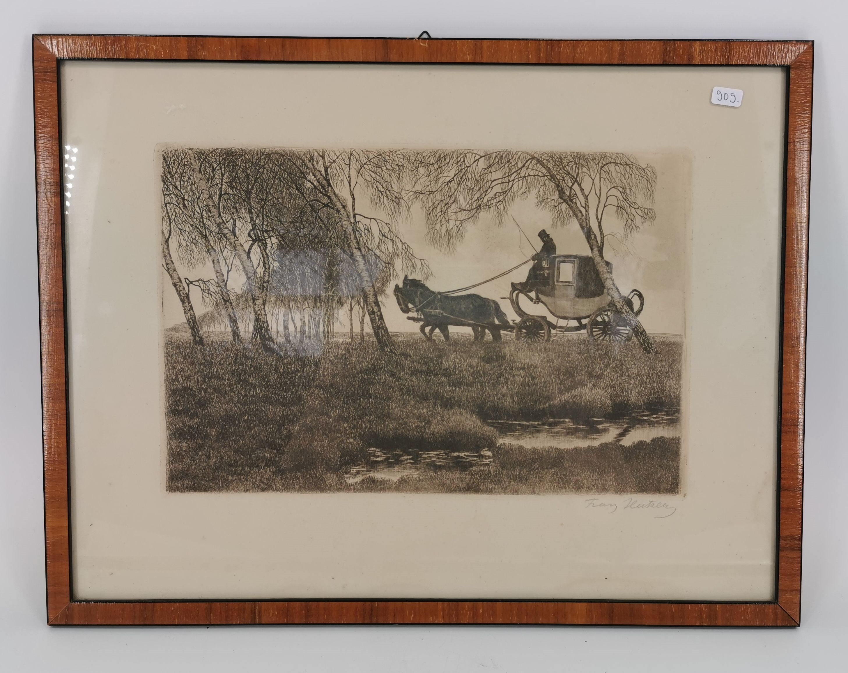 Franz Hecker | FRANZ HECKER - ETCHING (1870) | MutualArt