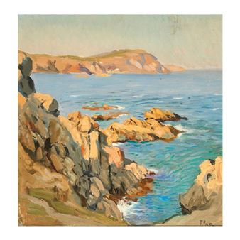 Marina con acantilado - Tomàs Viver  Aymerich