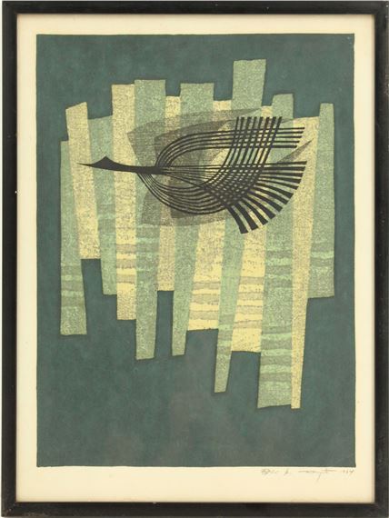 Fumio Fujita (b. 1933) Japanese, Woodblock Print by Fumio Fujita, dated 1964