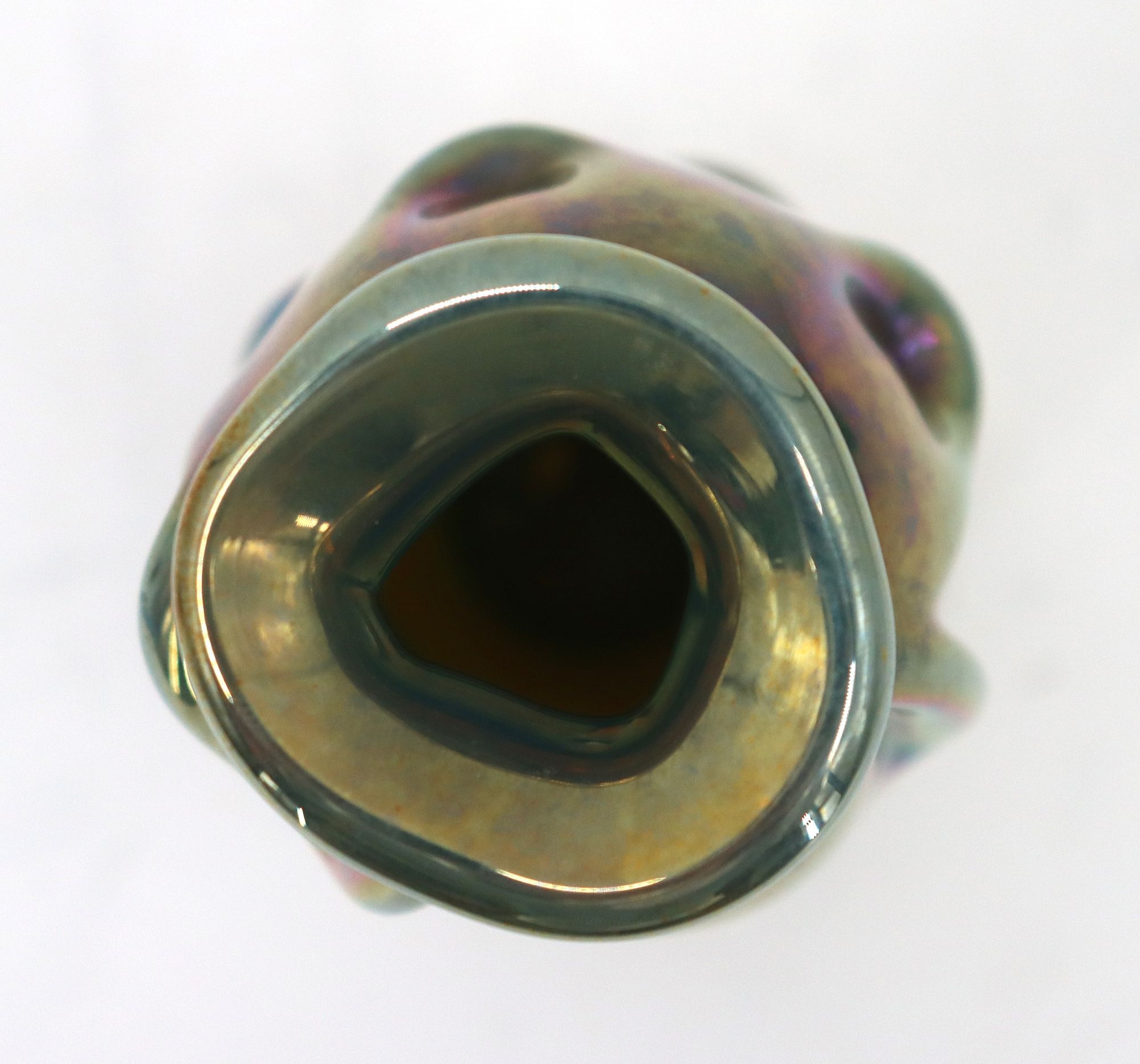 Dominick Labino | Dominick Labino Iridescent Glass Vase (1960s) | MutualArt