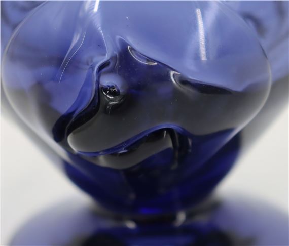 Dominick Labino | Dominick Labino Blue Glass Vase | MutualArt