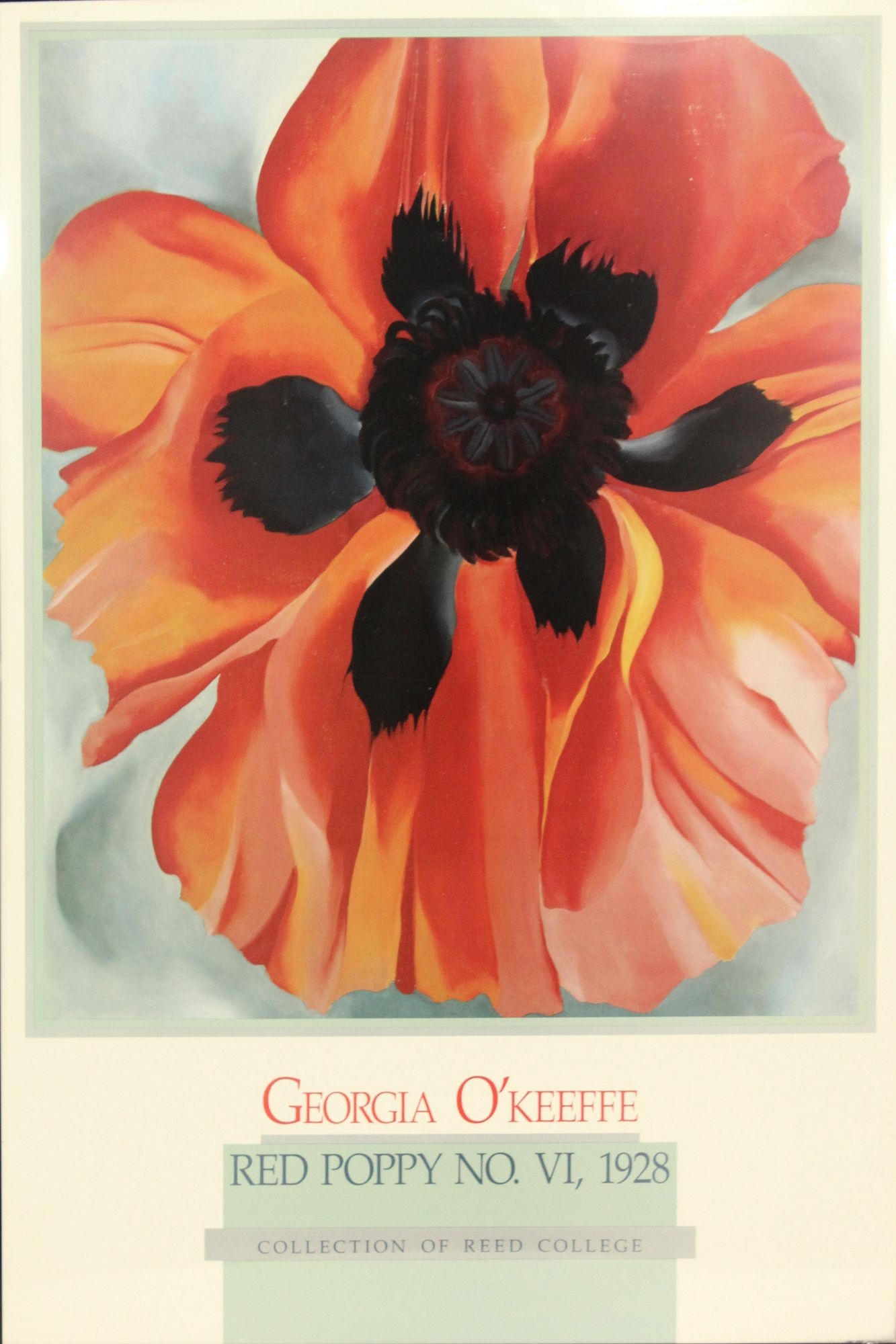 Artwork by Georgia O'Keeffe, Georgia O'Keeffe (1887-1986) Original Color Lithograph, Made of original color lithograph