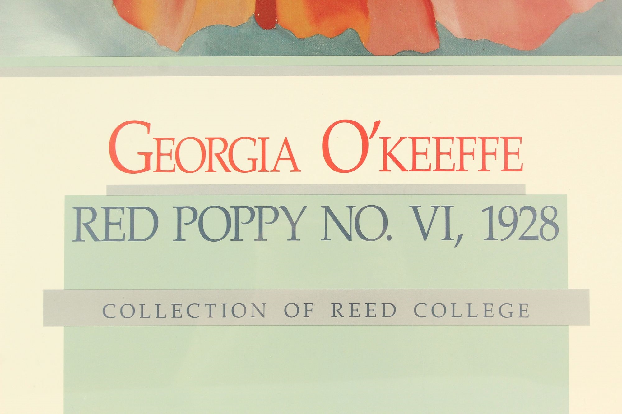 Artwork by Georgia O'Keeffe, Georgia O'Keeffe (1887-1986) Original Color Lithograph, Made of original color lithograph