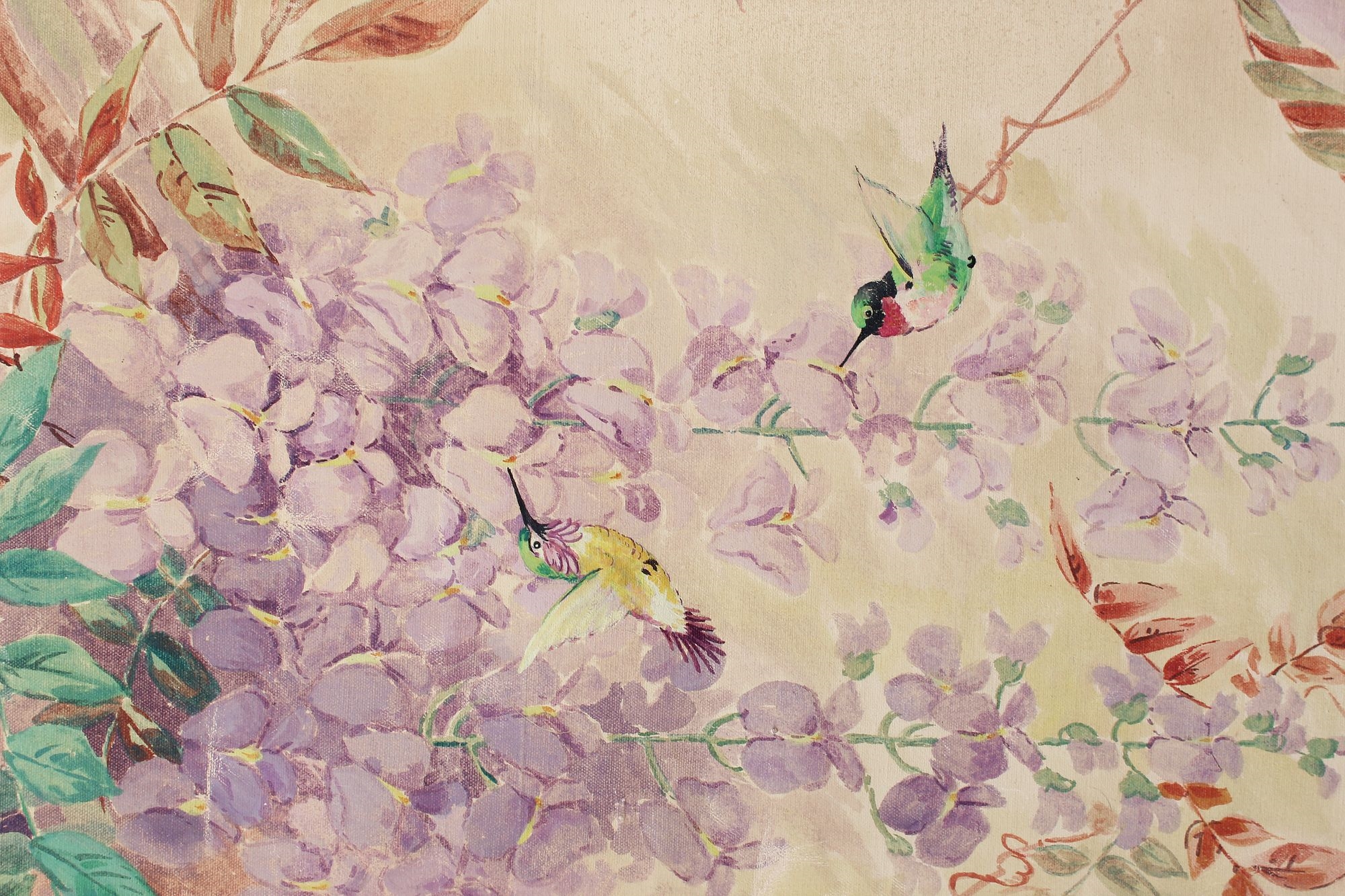 Artwork by William Relfe, William Relfe (1895-1986) American, Hand-Painted Tapestry, Made of Painted Tapestry