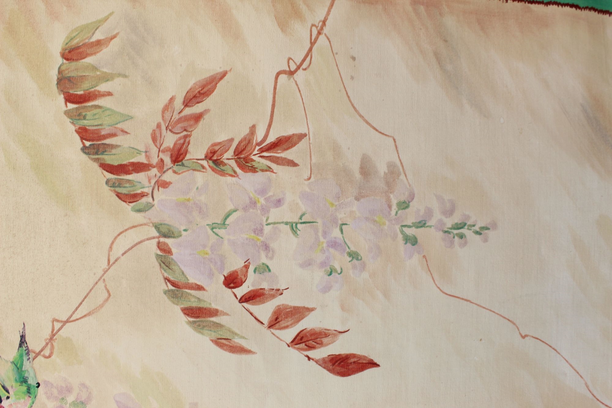 Artwork by William Relfe, William Relfe (1895-1986) American, Hand-Painted Tapestry, Made of Painted Tapestry