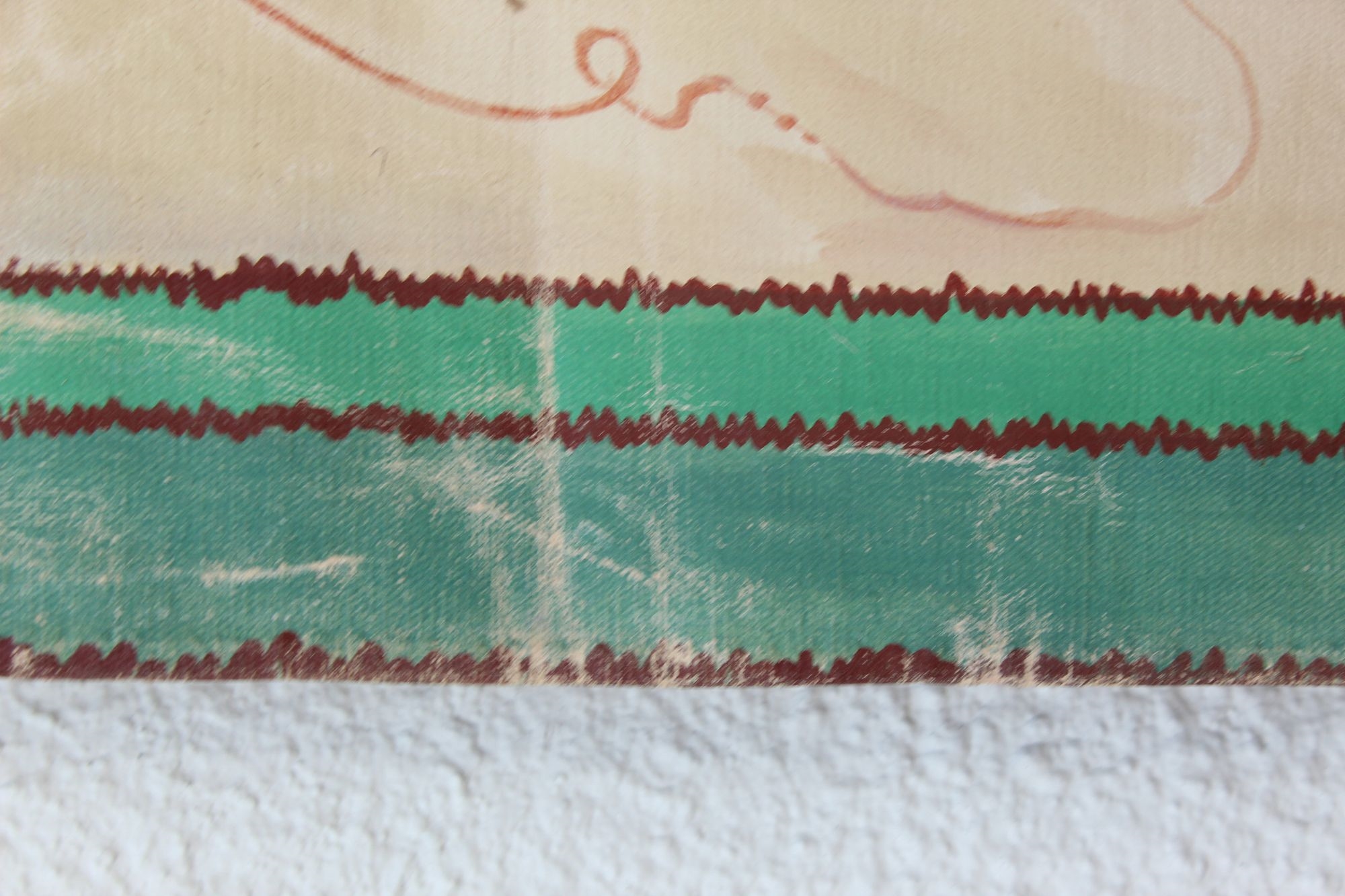 Artwork by William Relfe, William Relfe (1895-1986) American, Hand-Painted Tapestry, Made of Painted Tapestry