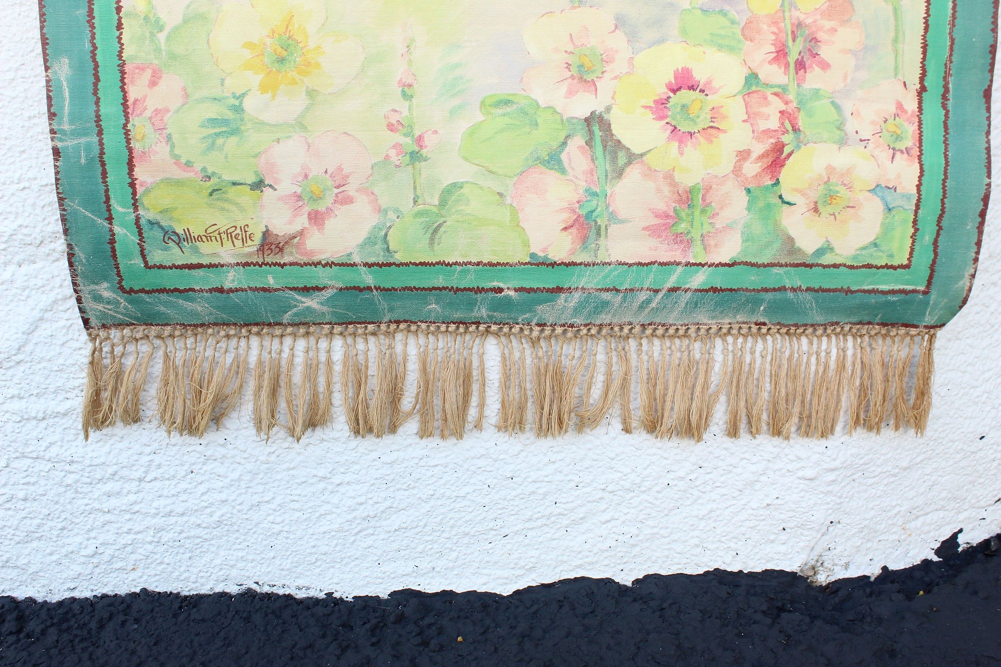 Artwork by William Relfe, William Relfe (1895-1986) American, Hand-Painted Tapestry, Made of Painted Tapestry