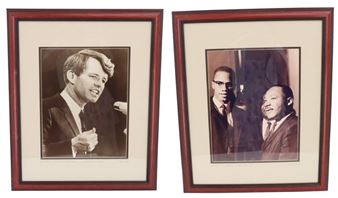 2) Photographs - Robert Kennedy (1968) and Malcolm X/Martin Luther King Jr. (1964 - Robert Kennedy