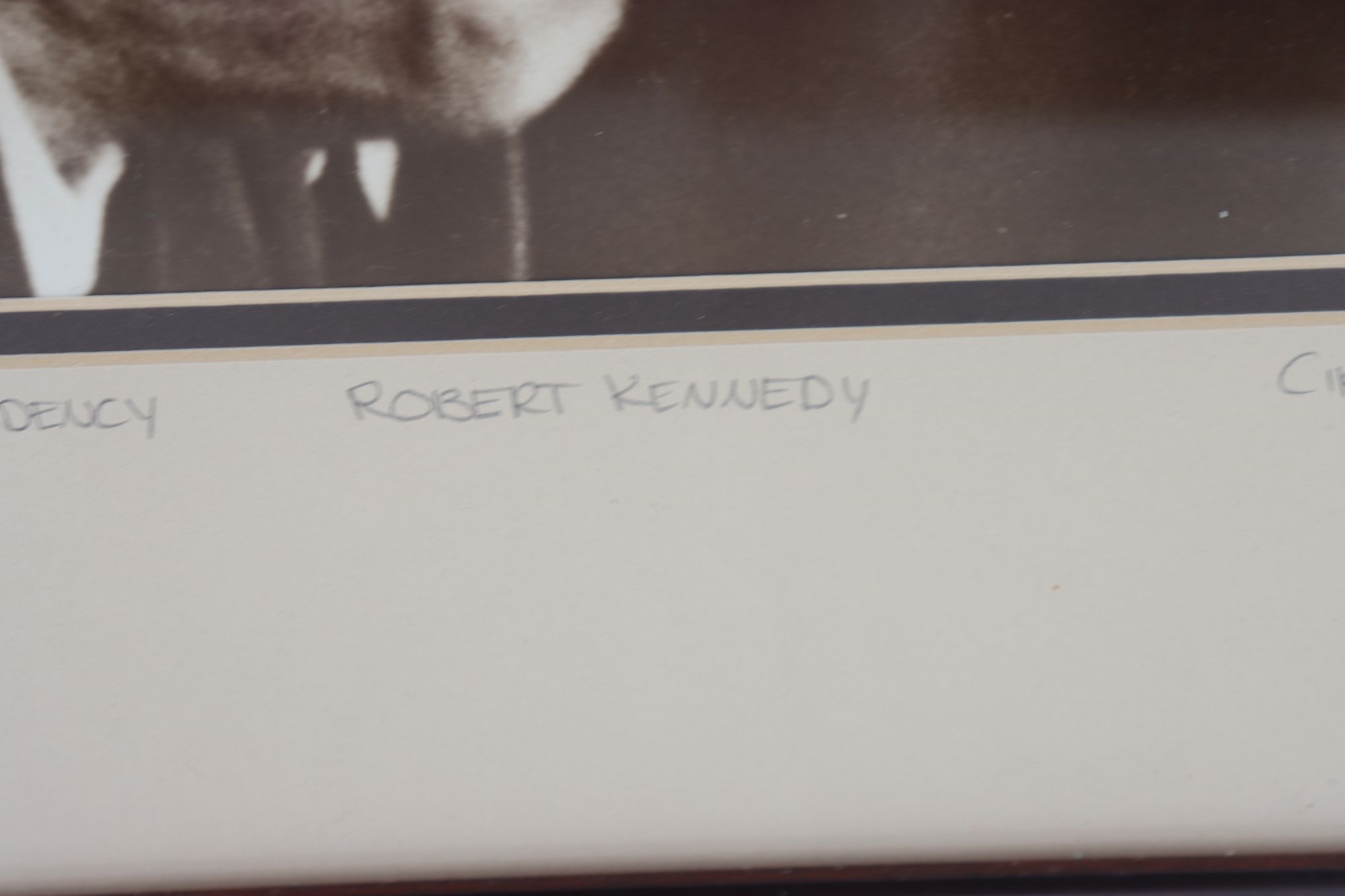Artwork by Robert Kennedy, 2) Photographs - Robert Kennedy (1968) and Malcolm X/Martin Luther King Jr. (1964, Made of black and white photographs