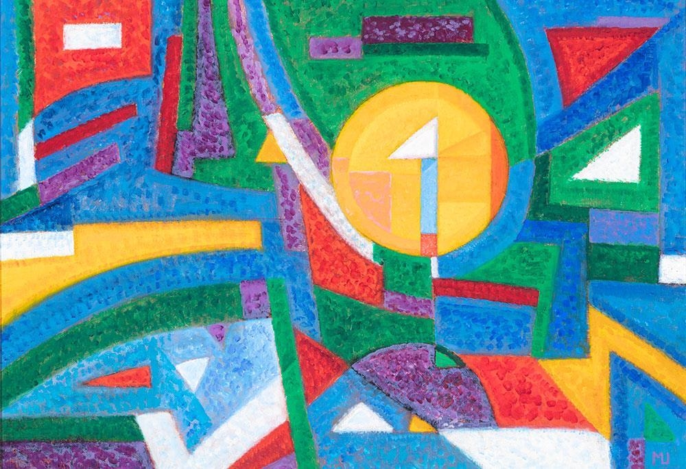 Artwork by István Moldován, Kompozíció, Made of oil on board