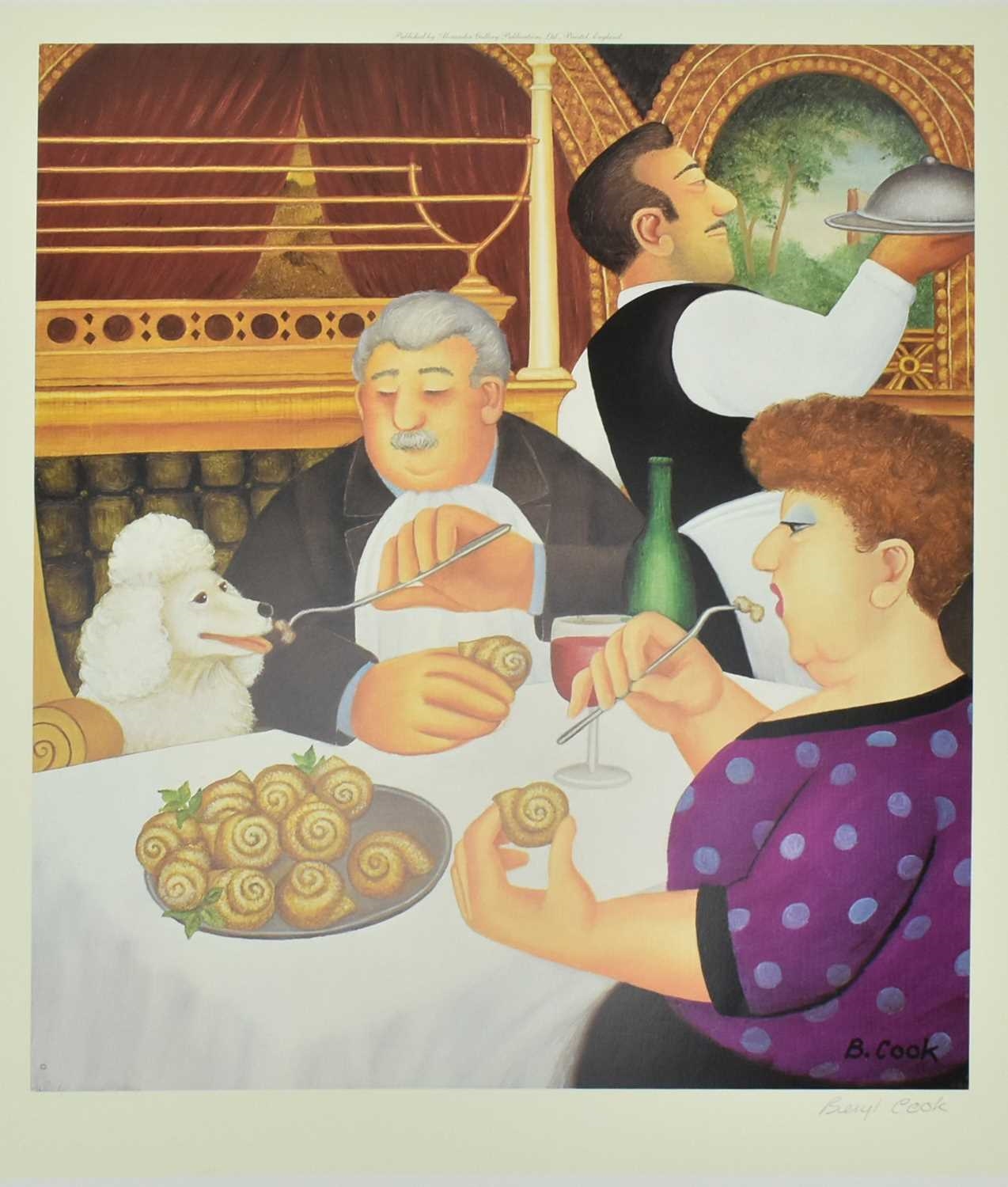 Beryl Cook | DINING IN PARIS - 2001 | MutualArt