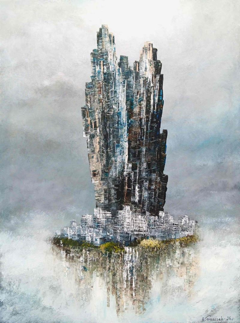 Artwork by Andrzej Fronczak, Island, Made of Acrylic, Canvas