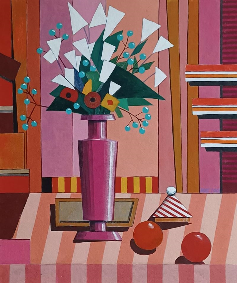 Artwork by Michał Ostaniewicz, Pink Vase, Made of Acrylic, Carton