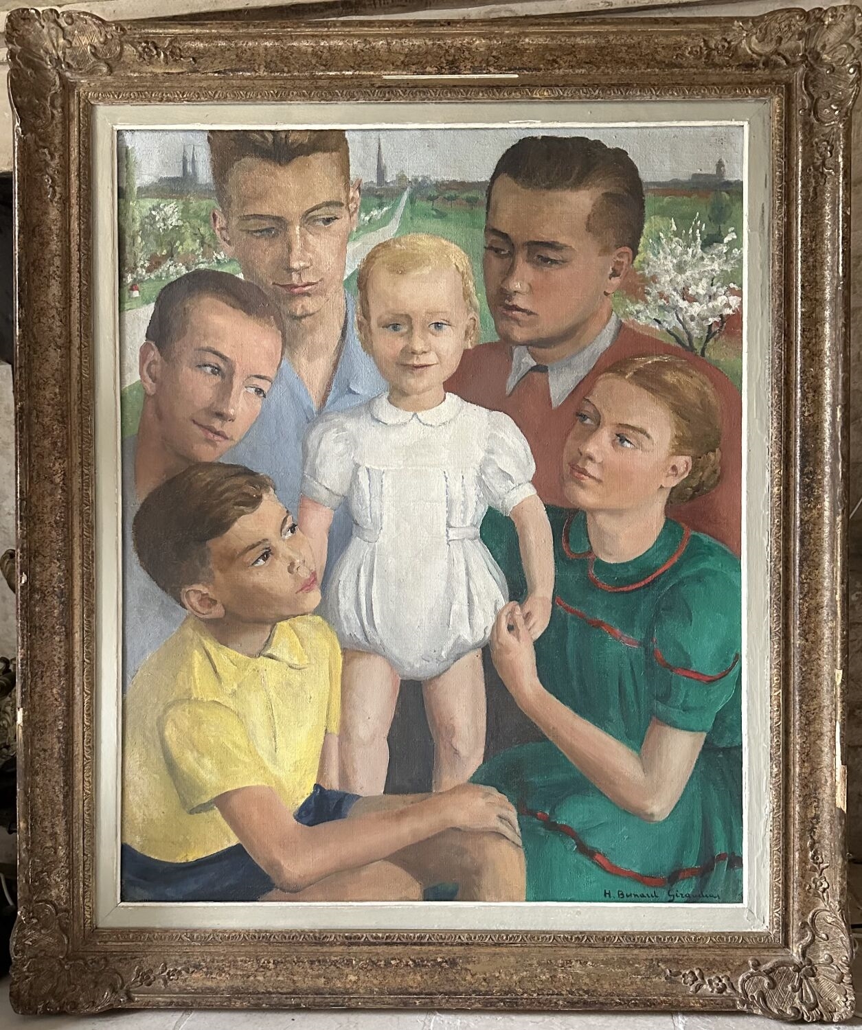 Artwork by Hélène Besnard-giraudias, La présentation du dernier-né, Made of oil on canvas