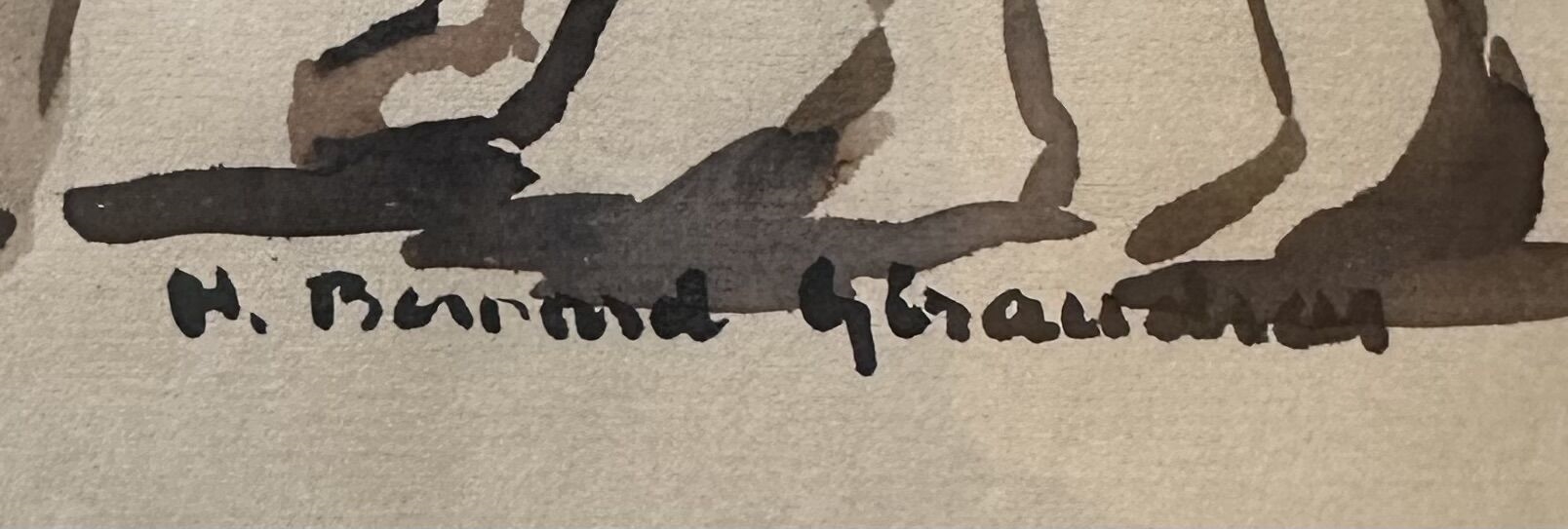 Artwork by Hélène Besnard-giraudias, Femme les mains au sol, Made of watercolor