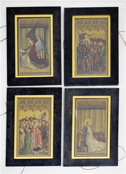 Four late 19th century Arundel Society prints - Patron Saint
