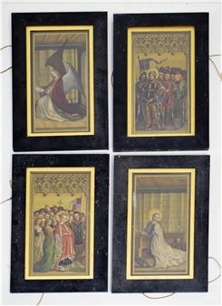Four late 19th century Arundel Society prints - Patron Saint