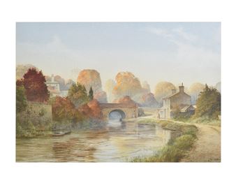 Kenneth S. Tadd - Watercolour - Rural river scene - Kenneth S Tadd