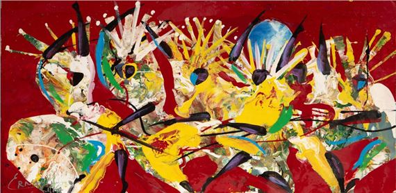 DANCING FIGURES IN RED by Ernani Silva