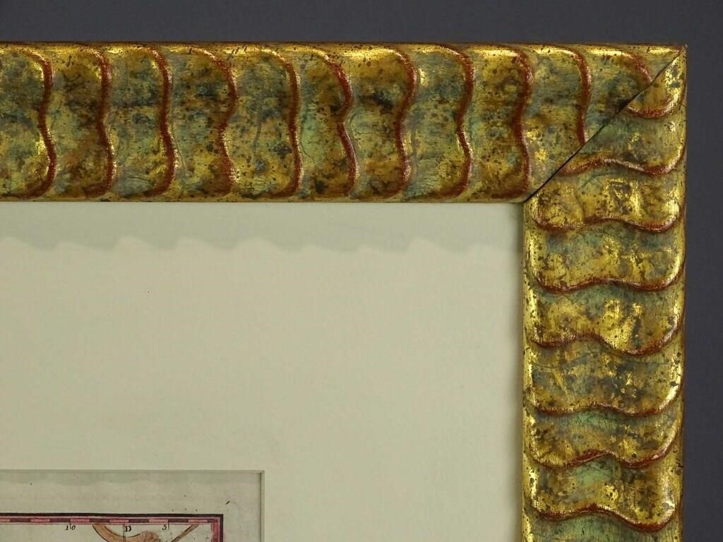 Artwork by George Earl, 18th c. hand colored Zodiac lithograph. "The The Right Honourable GEORGE EARL OF WARRINGTON…". Sight 13" x 15 1/2", Made of copperplate engraving