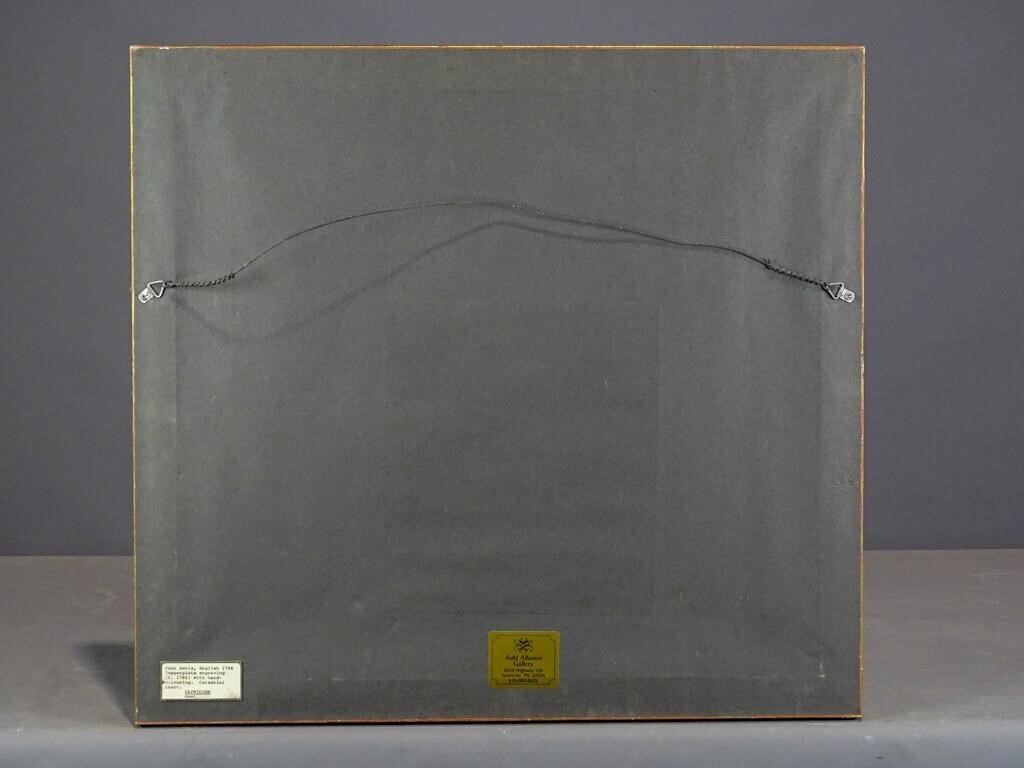 Artwork by George Earl, 18th c. hand colored Zodiac lithograph. "The The Right Honourable GEORGE EARL OF WARRINGTON…". Sight 13" x 15 1/2", Made of copperplate engraving