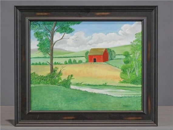Red Barn in the Berkshires" by Evelyn S. Dubiel