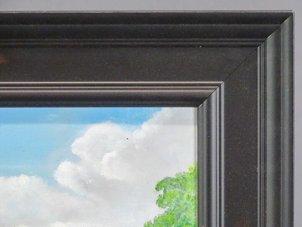 Artwork by Evelyn S. Dubiel, Red Barn in the Berkshires", Made of oil on canvas