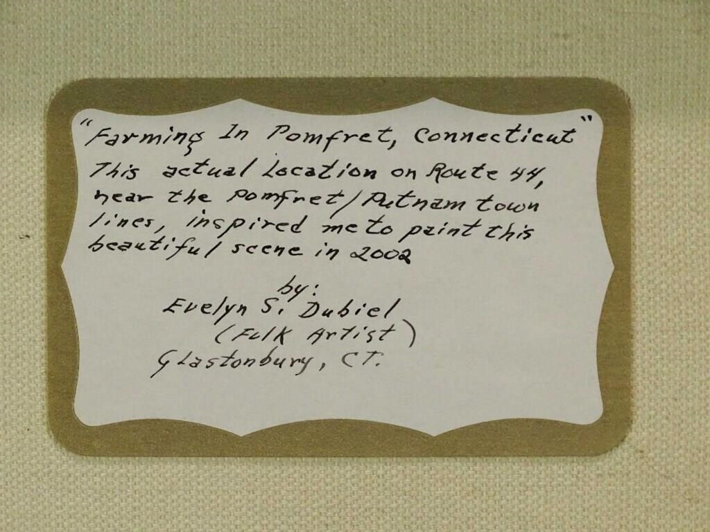 Artwork by Evelyn S. Dubiel, (2) unframed landscapes. 24" x 30 1/2" and 18" x 24". Oil on canvas. Provenance: Descendant of the artist., Made of Oil on canvas