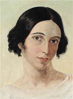An Italian woman wearing a white shirt - Frederik Ludwig Storch